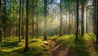 Obraz premium Background Forest Daytime