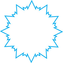 Blue Crystal Snowflake Minimal Winter Illustration