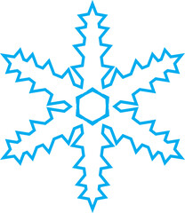 Blue Star Snowflake Radiant Winter Ornament Design