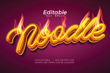 editable chicken text effect with fire decoration	