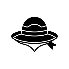 Silhouette of a wide brimmed hat