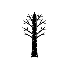 Silhouette of a bare winter tree
