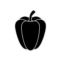 Silhouette drawing of bell pepper