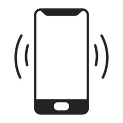 phone vibration vector flat icon