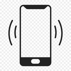 phone vibration vector flat icon