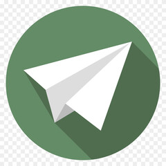 paper plane flat color icon