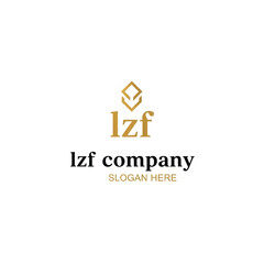 Fototapeta premium Elegant LZF Company Logo Design with Modern Abstract Symbol for Business Identity Needs