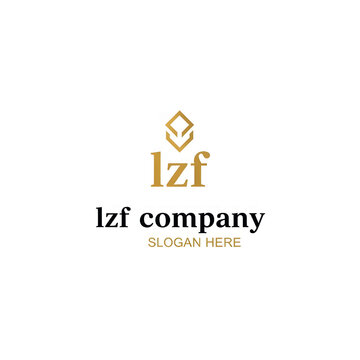 Elegant LZF Company Logo Design with Modern Abstract Symbol for Business Identity Needs