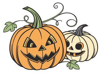halloween pumpkin isolated on white