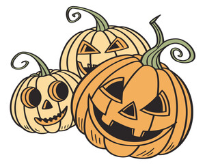 halloween pumpkin isolated on white