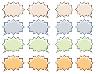 speech bubble, zig-zag