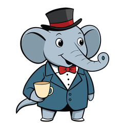 Anthropomorphic Elephant in Suit Vector