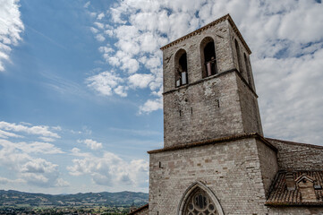 Fototapeta premium The Cathedral of Saints Mariano and Giacomo is the mother church of the Diocese of Gubbio. It is dedicated to Saints Mariano and Giacomo, martyrs of Lambaesi in Numidia.