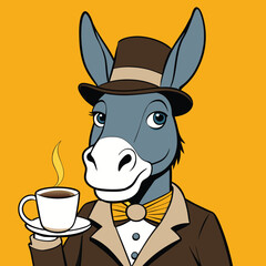 Anthropomorphic Donkey in Suit Vector