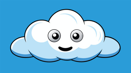 Carton cloude in the blue sky 