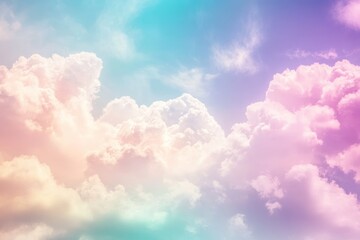 Pastel Summer Sky in Violet and Blue Tones
