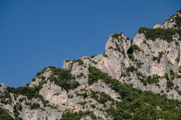 Spectacular summer landscape of the hills and mountains of the Marche