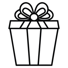 candy gift box silhouette vector icon