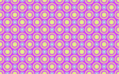  Vibrant pink mandala seamless pattern with circular ornamental motifs. Perfect for fabric, greeting cards, wallpaper, and digital backgrounds. Elegant bohemian style vector.