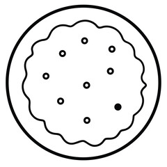 cookie silhouette vector icon