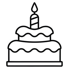 holiday cake silhouette vector icon