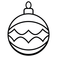 Obraz premium holiday ornament ball silhouette vector icon