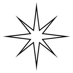 Fototapeta premium north star silhouette vector icon