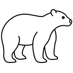 polar bear silhouette vector icon