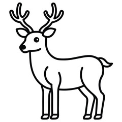 reindeer silhouette vector icon