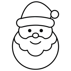 santa claus silhouette vector icon