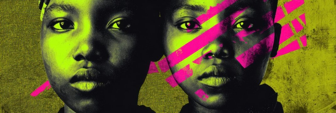 poster with neon green accents