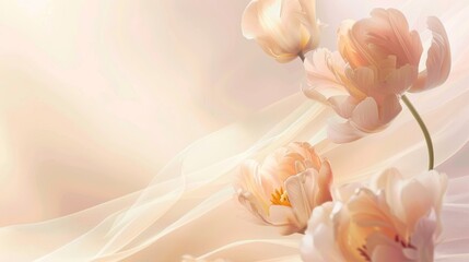 Dreamy Floral Flow in Warm Golden Light