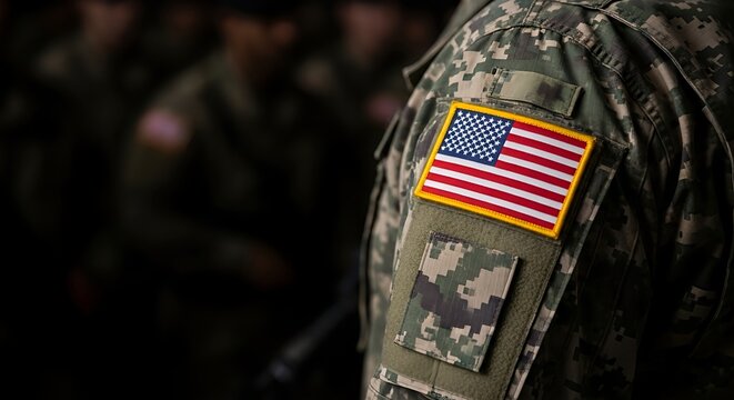 American Flag on Military Uniform A Tribute to Veterans Day and Our Heroes