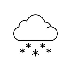 Cloud with falling snowflakes