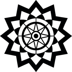 Concentric Square Triangle Mandala