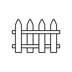 Outline of a picket fence icon