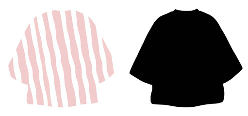 A trendy oversized crop top illustration in relaxed silhouette style perfect for streetwear design modern branding and casual fashion artwork