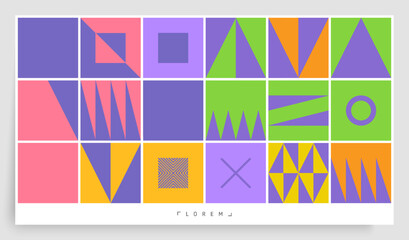 Abstract geometrical pattern. Mosaic. Vector illustration for poster, cover, brochure, card, presentation, flyer or banner.