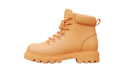 Stylish tan lace up combat boots with chunky soles