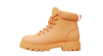 Stylish tan lace up combat boots with chunky soles