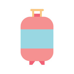 3d propane tank icon in minimal pastel style