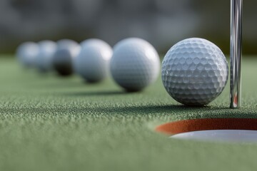 Aligning golf balls for precise putting