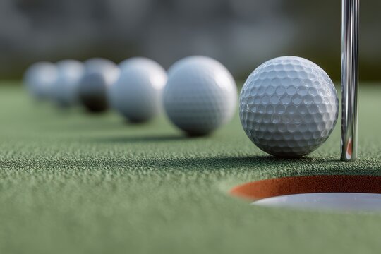 Aligning golf balls for precise putting