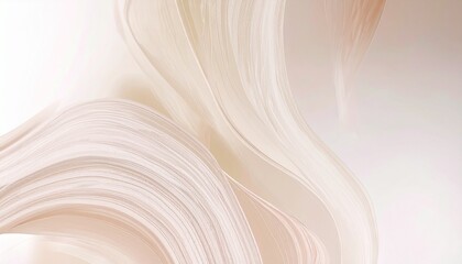 やわらかなベージュの曲線が織りなす高級感あふれる抽象アート背景