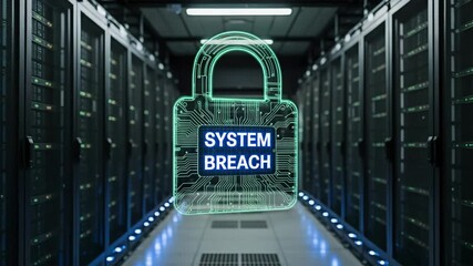 Digital security breach and data protection conceptual image. Secure digital data behind lock - Powered by Adobe