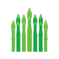 tender asparagus spears arranged neatly