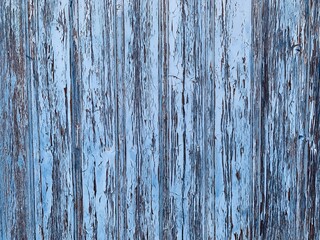 Bretterwand in blau, verwittert  als Hintergrund / Textur © hachri