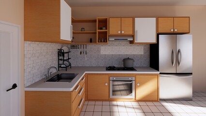 Modern Minimalist Kitchen Interior