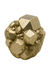 mineral gold stone isolated on white background