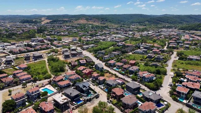 Istanbul Sile residential areas, two-story villas, the beach, the main street and its surroundings